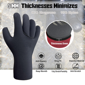 Guantes de Neopreno Premium de 3mm, Cálidos, Antiarañazos, para Buceo, Snorkel, Moto Acuática, Wakeboard - Product Image 5
