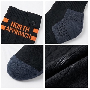 North Approach Thermal <b>Knee</b> <b>High</b> <b>Socks</b> for Hiking Outdoor Sports Winter Warm Thick Striped Design Adult <b>Socks</b> - Product Image 4