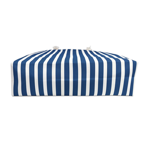 Navy White Vertical Stripes Weekender <b>Bag</b> Nautical <b>Beach</b> Tote <b>Large</b> Capacity Coastal Travel Overnight Carryall Womens Handbag - Product Image 4