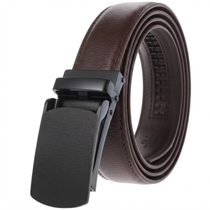 Custom Hot Selling Men's Classic Vintage Business Solid Needle Alloy Pin Buckle Breathable Luxury <b>Cow</b> Hide One-piece Molding - Product Image 5