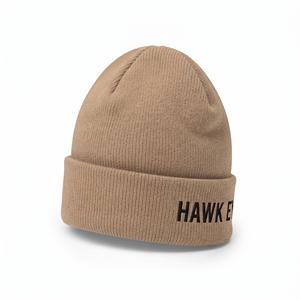 Bonnet unisexe personnalisé en tricot gaufré avec patch, chaud pour l'hiver, à revers, vente en gros - Product Image 5
