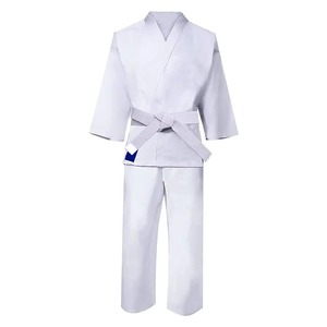 Uniforme de Karate Gi 100% Algodón Unisex, Duradero, Transpirable, Ropa Tradicional de Entrenamiento para Adultos, Blanco, Estilo Holgado, 160g, Personalizable por Delante - Product Image 6