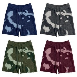 High-quality Knitted Solid Casual Men's Eco-Friendly Mohair Shorts Custom Logo Waterproof Knee <b>Mid</b> - Product Image 3