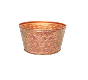 Pot de fleurs décoratif rond élégant avec un matériau métallique robuste pour l'arrangement des plantes de jardin - Product Image 4