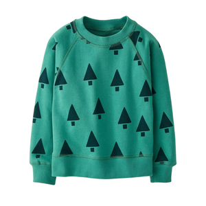 Sudadera para Niños, Poliéster/Algodón, Tejido de Rizo Francés, Cuello Redondo, Estampado Completo Informal, Corte Cuadrado, Mangas Normales, Transpirable - Product Image 4