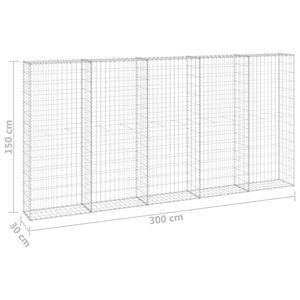 Galvanised Steel Gabion Wall with <b>Covers</b> 118.1x11.8x59.1 <b>for</b> <b>Fencing</b> Trellis & Gates - Product Image 6