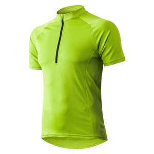 Maillot de cyclisme vert lime haute visibilité avec fermeture éclair 1/4 |   Autres couleurs également disponibles - Product Image 6