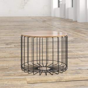 โต๊ะข้างเหล็กหน้าไม้ตกแต่ง เพิ่มความสวยงามด้วยเหล็กและไม้ประดับ - Product Image 5