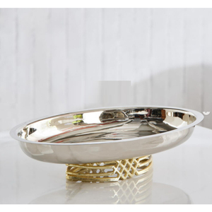 Ensemble de service de luxe fait main pour trois types de noix, avec poignée pilier texturée or abstrait, en acier inoxydable moderne, et plateau à apéritifs compartimenté - Product Image 3