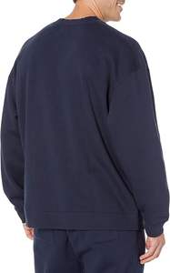 Sweat-shirt à col rond surdimensionné pour homme en grandes tailles, saison automne, motif uni, matière polyester/coton - Product Image 2