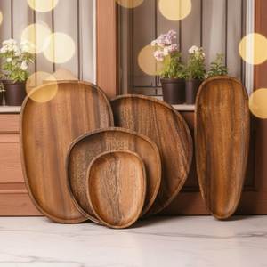 Handmade Natural Wooden Charger Dinner Plate Crafted Premium Mango Wood Decorative Epoxy Resin Emerald Finish Classic Design - Product Image 6