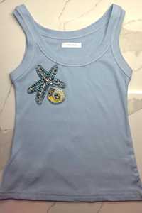 Top de Algodón con Bordado de Cuentas y Flores para Mujer, Elegante, sin Mangas, para Fiestas de Verano, Estilo Urbano, Casual - Product Image 6