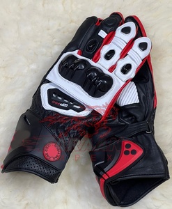 Guantes de Motociclismo Deportivos de Alta Resistencia, Protección Completa para las Manos en Cuero, Palma Reforzada con Armadura en los Nudillos, Equipo de Carreras de Motocicleta OEM - Product Image 4