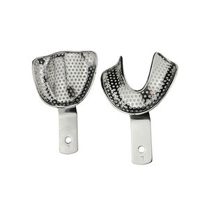 Ensemble de 10 porte-empreintes dentaires de haute qualité pour implants dentaires, tailles XS, S, M, XL, supérieures et inférieures, en acier inoxydable - Product Image 1