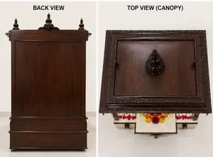 Trendy Hindu Temple Design for Home South Indian Style Lord Venkateswara Pooja <b>Mandir</b> for Home Traditional Pooja Unit Storage - Product Image 4