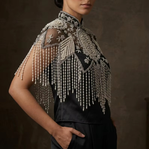G003 Crystal Glass Beaded Fringe Tassel <b>Dance</b> Skirt Beads Decorative Clothing Handmade Lace - Product Image 1