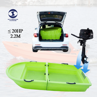 Offre Spéciale – Bateau Pliant en Plastique de 2,1 m à 3,3 m pour 3-4 Personnes, Bateau de Pêche Détachable pour Voiture SUV, Idéal pour les Voyages