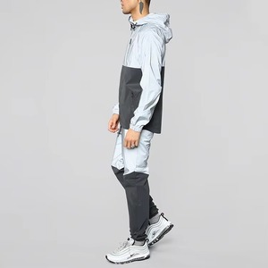 Men's Tracksuit Windbreaker Outfits Nylon Set Suit Sport Jacket Track Zip up <b>Wind</b> <b>Breaker</b> Tracksuits for custom OEM - Product Image 2