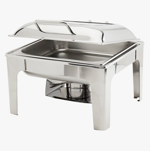 ชุดอุ่นอาหารบุฟเฟ่ต์แบบหรูหรา 2 ชิ้น ขนาดใหญ่ ทำจากสแตนเลสสีเงิน สำหรับงานจัดเลี้ยงและงานปาร์ตี้ ในราคาที่ดีที่สุด - Product Image 6