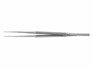 Micro-pince à touche délicate, poignée ronde, configuration de mâchoires droites ou courbées, largeur de pointe 0,9 mm ou 0,8 mm, ZETOMEDPRO - Product Image 1