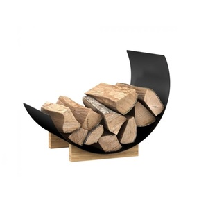 Nuevo Soporte Redondo para Leños de Leña, Resistente, de Hierro, con Recubrimiento en Polvo, Clásico, para Interiores y Exteriores, Tamaño y Forma Personalizables - Product Image 1