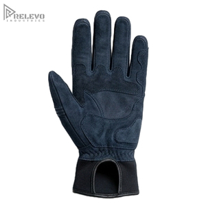 Guantes de Motocicleta Personalizados para Hombre, de Cuero Azul Marino Oscuro, con Protección de Nudillos de Fibra de Carbono, para Conducción y Carreras, OEM - Product Image 2