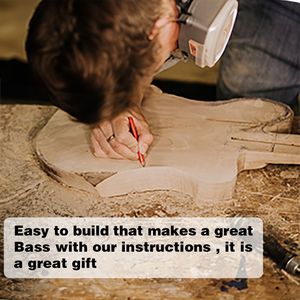 Beginner-Friendly DIY 4-<b>String</b> GP Style Electric Bass Guitar Kits Mahogany Body Maple Neck Steel Material Solid <b>Top</b> Accessories - Product Image 4