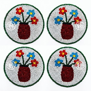 Ensemble de sous-verres mignons en forme de bonhomme de neige perlé, blancs, pour boissons d'hiver, décoration de table de Noël, pour tasses à café, thé, mugs et verres, vente en gros - Product Image 5