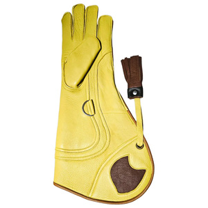 Guante de Cetrería de Cuero de Primera Calidad para Halcones, Guantes de Cuero Puro para Caza de Águilas, Entrenamiento de Aves, Mascotas y Águilas - Product Image 2