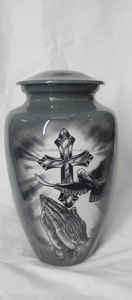 Urnas de cremación de aluminio personalizadas elegantes Urnas funerarias Meta de la más alta calidad Venta caliente Urnas para cenizas humanas - Product Image 3