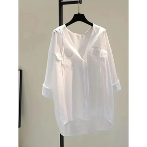 Women Hoodies New Plus Size Summer New Women Hooded <b>Sunscreen</b> Shirt Coat Leisure Thin Double Pocket Sun Protection Jac - Product Image 2