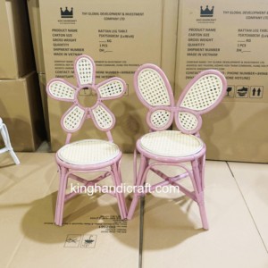 Sillas Infantiles de Mimbre y Ratán Hechas a Mano para Alquiler en Eventos, Decoración de Fiestas de Cumpleaños y Bodas, Muebles Infantiles - Product Image 3