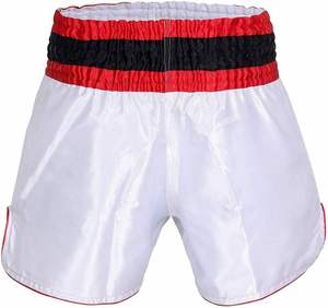 Pantalones Cortos de Boxeo Muay Thai y MMA Personalizados al por Mayor, 100% Poliéster Elástico, Teñido Liso, Ropa de Lucha de Artes Marciales - Product Image 6