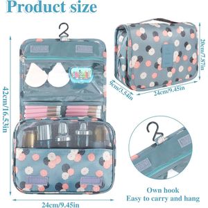 Pengxiaomei Multifunction Travel <b>Toiletry</b> Bag Waterproof Hanging Cosmetic Pouch Portable Handle for Makeup <b>Storage</b> Organization - Product Image 3