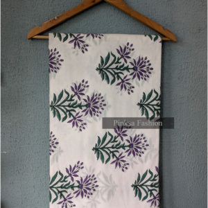 Tela de Algodón Estampada a Mano de Jaipur, Material de Algodón Orgánico Sostenible para Vestidos, Diseños Personalizados para Boutiques - Product Image 5