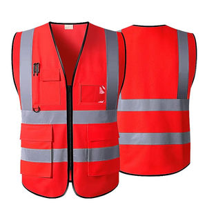 Chaleco de Seguridad de Alta Visibilidad para Hombre, Transpirable, de Poliéster, con Múltiples Bolsillos, Ajustable, Ligero, con Diseño Reflectante, Venta al Por Mayor - Product Image 2