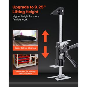 2 Pezzi Martinetti Manuali in Metallo con Capacità di 200 kg e Indicatore di Livello Magnetico da 23,6 cm - Nuovo - Product Image 2