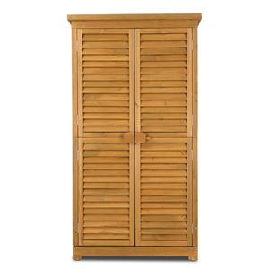 Box da Giardino Nero a Tetto Inclinato Singolo in Abete 87*46.5*160cm, Giallo, per Ripostiglio - Product Image 1