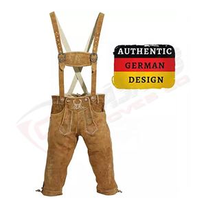 Bordado personalizado, ligero, transpirable, color marrón, cuero genuino, alemanes, Lederhosen, trajes bávaros para hombres - Product Image 4