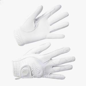 2026 White Genuine Leather Equestrian Riding Gloves Men Regular Fit <b>Button</b> Closure Solid Color Grip Gloves for Riding 2026 - Product Image 1