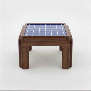 Contemporary <b>Side</b> <b>table</b> & Coffee <b>Table</b> with solid wood base and Tile Top - Product Image 3
