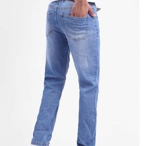 Mans 100% Cotton Denim Straight Hip Hop <b>Jeans</b> Winter <b>Flared</b> Fit Pants Loose <b>Vintage</b> Wash <b>Jeans</b> - Product Image 3
