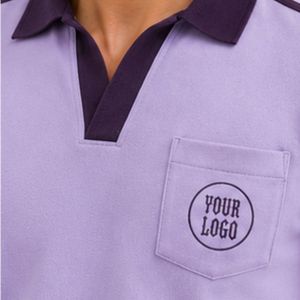 Lavender and Deep Purple <b>Mens</b> Polo <b>Shirt</b> and Shorts Set Contrast Collar Casual Summer Two Piece Outfit Custom Logo Premium - Product Image 6
