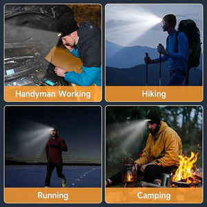 Bonnet LED tricoté à la main avec éclairage extérieur, design déchiré, idéal pour les affaires, unisexe, idée cadeau pour les fêtes - Product Image 6