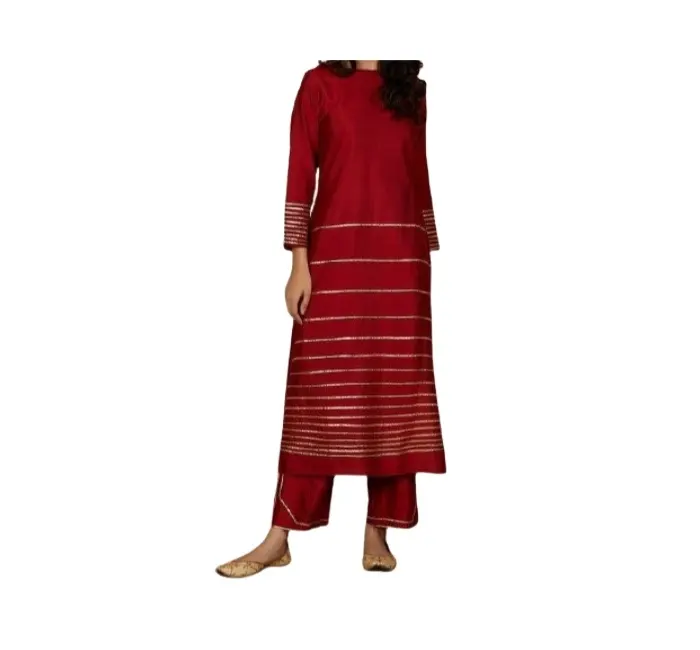 Gorgeous Wedding Party Outfit Traditional Indian Ethnic Women's Salwar Kameez Handmade Organic Royal Red Decorative Patterns