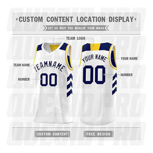 Maillots de basketball réversibles 100 % polyester pour hommes, séchage rapide, imprimés, vente en gros - Product Image 4