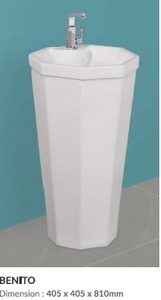 ONE PIECE <b>BASIN</b> EASILY HANDWASH BENITO SERIES 405X405X810mm SIZE - Product Image 3