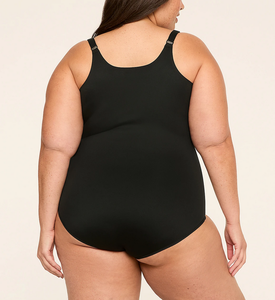 Women's <b>Tummy</b> <b>Control</b> Slim 'n Lift Medium <b>Control</b> High-Waisted Shapewear Plus Size Thong Shapewear Underwear Nylon/ Spandex - Product Image 4