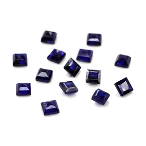 Zafiros azules naturales de Bangkok calibrados en forma de cuadrados de 2.5 mm, piedras preciosas de zafiro azul facetadas sueltas naturales para joyería. - Product Image 3