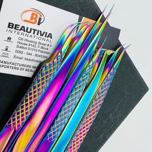 ขนตาปลอมทำจากสเตนเลสสีรุ้งพลาสม่าแบบมืออาชีพออกแบบโลโก้ได้ตามที่ต้องการ - Product Image 1